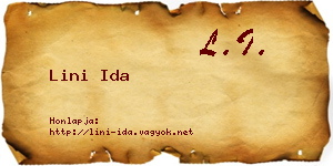 Lini Ida névjegykártya